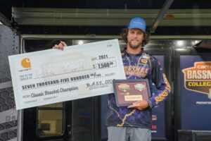 Bethel Universitys Tristan McCormick of Burns Tenn. has won the 2021 Carhartt Bassmaster College Classic Bracket