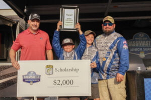 Bo Hollen and Ari Clark won the Mossy Oak Fishing Bassmaster Junior National Championship