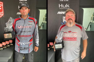Boater Kevin Brown of Hot Springs, Arkansas, brought a three-day total of 15 bass weighing 40 pounds, 13 ounces to the scale to win the Phoenix Bass Fishing League Regional Championship Presented by T-H Marine at Lake Ouachita