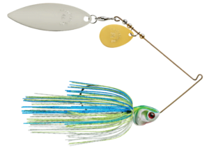 Booyah Covert Colorado Willow Spinnerbait wht cht and blue