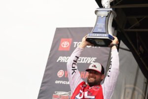 Brock Mosley of Collinsville, Miss., has won the Folds of Honor Bassmaster Elite at Sabine River with a four-day total of 44 pounds, 3 ounces. 