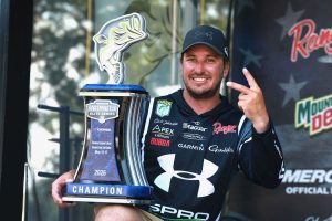 Canadian pro Chris Johnston has won the 2026 Yokohama Tire Bassmaster Elite at Santee Cooper Lakes with a four-day total of 113 pounds, 12 ounces. Photo by Seigo Saito/B.A.S.S.