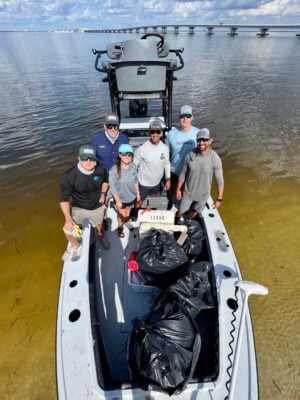 Costa Sunglasses and Captains for Clean Water recently hired local fishing guides in SW Florida for trash clean-up trips around Sanibel Island, in the days leading up to CFCW's Restore Gala.