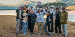 Pro Dakota Ebare of Brookeland, Texas brought a giant five-bass limit to the scale Friday weighing 32 pounds, 4 ounces to win the MLF Toyota Series Presented by Phoenix Boats at Sam Rayburn Reservoir and earn the top payout of $80,500.