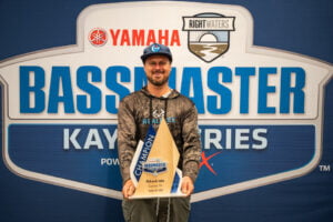 Drew Gregory of Kent Ohio has won the 2022 Yamaha Rightwaters Bassmaster Kayak Series at Pickwick Lake