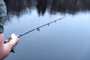 Fishing a spinning rod