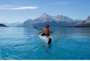 Girl kayaking