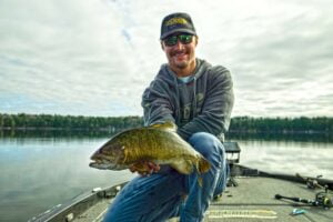 Hahner with a big smallmouth