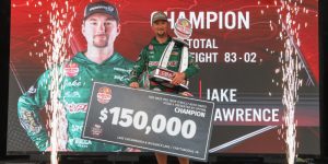 Jake Lawrence Lands Buzzer-Beater Bass to Win 2025 MLF Stage 4 on Nickajack Lake | Bass Angler Magazine Tennessee rookie catches 27 bass totaling 83-2 on Nickajack Lake in final day Championship Round to earn top prize of 0,000