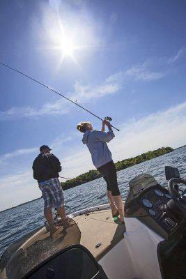 Jamie (left) and Britt Davis are avid bass anglers from Hutchinson, MN, who frequent Lake Mille Lacs Aaron W. Hautala-RedHouseMedia