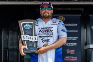 Kevin Walton of Norfolk Va has won the 2023 TNT Fireworks BASS Nation Southeast Regional at Douglas Lake with a three day total of 42 pounds 7 ounces 1