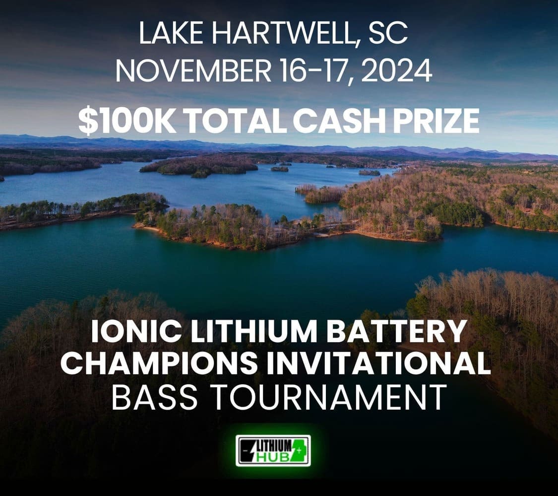 LithiumHub Announces IONIC Lithium Battery Champions Invitational Bass Tournament