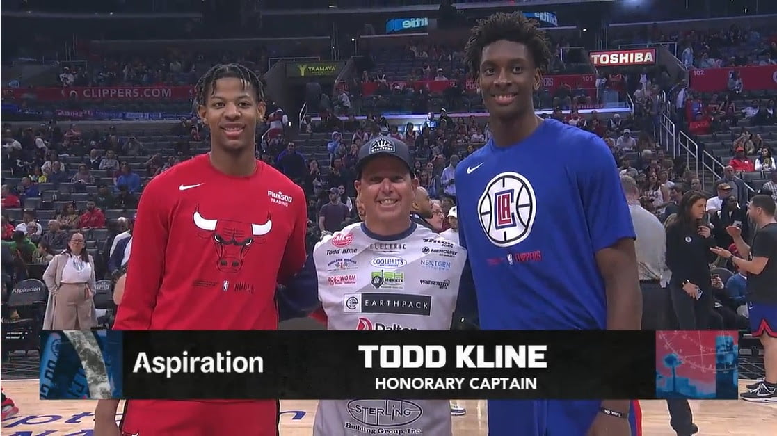 MLF Toyota Series Pro Todd Kline Named Honorary Captain at LA Clippers Game