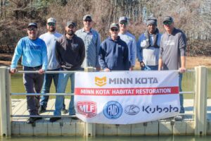 Minn Kota Habitat Restoration Project of 2024 on Sam Rayburn Reservoir