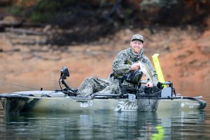 Tim Arthur boats another spot into his Hobie Pro Angler