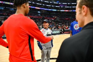 Todd Kline at Clippers Game 1