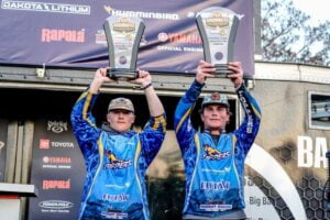 Blake Bullock and John Mark Berry of Mississippi's Blue Mountain Christian University have won the 2023 Strike King Bassmaster College Series at Harris Chain of Lakes presented by Bass Pro Shops with a two-day total of 46 pounds, 11 ounces. 