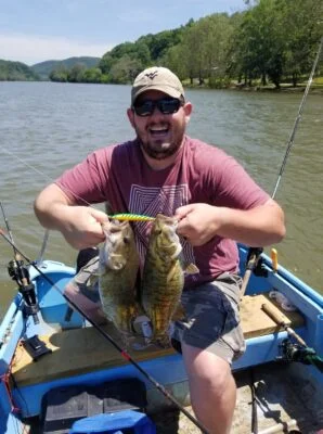 brandon with two smallmouths