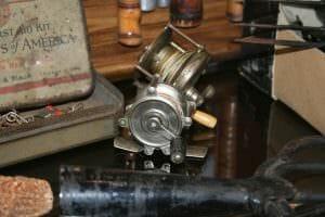  Numerous vintage reels of all kinds are among the many special items on display in the Lew's Ozarks Fishing Museum.