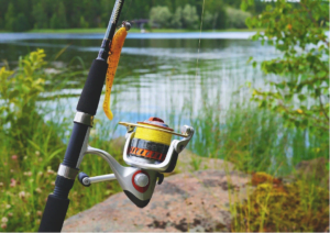 spinning reel with braided line